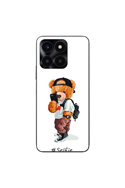 OEM Husa compatibila cu Honor X6a Silicon Gel Tpu Model Bear Teddy Selfie