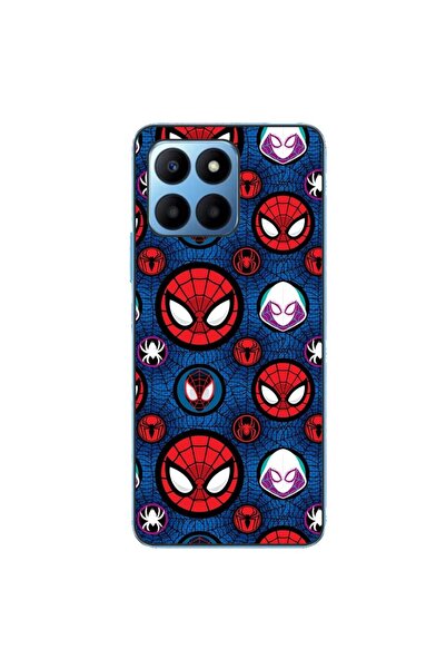 OEM Case compatible with Honor X6 Silicone Gel Tpu Spiderman Face Pattern