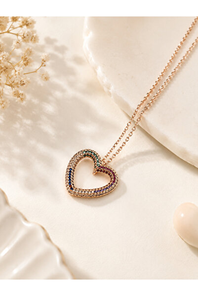 Archhazel Jewelery Xuping Model Zircon Stone Detailed Heart Model Women's Nec...
