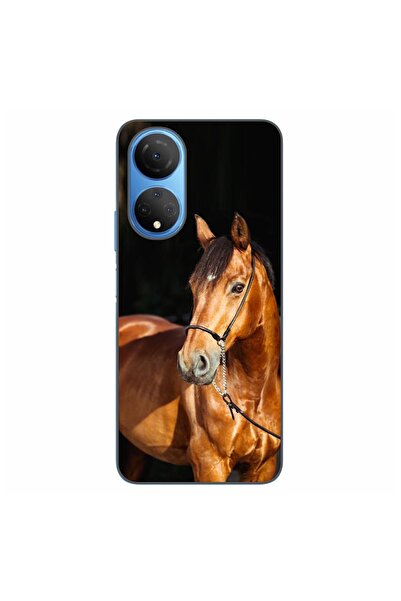 OEM Husa compatibila cu Honor X7 Silicon Gel Tpu Model Cal pe Fundal Negru