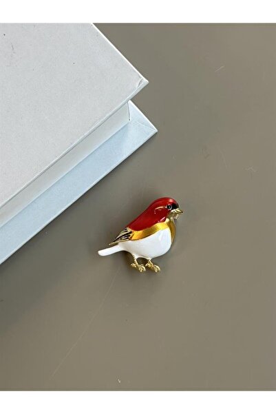 Royaleks Nightingale brooch - red