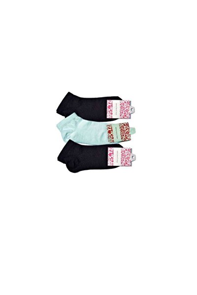atastore2017 Black and White Women's Ankle Socks 3 pairs