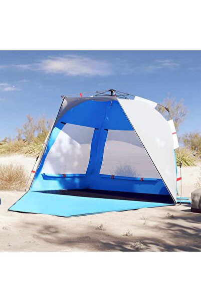 vidaxl Cort camping 3 persoane albastru azur impermeabil setare rapida