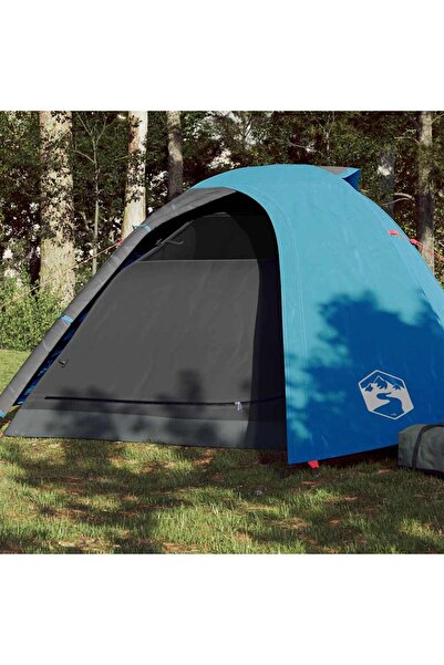 vidaxl Cort de camping cupola pentru 4 persoane, albastru, impermeabil