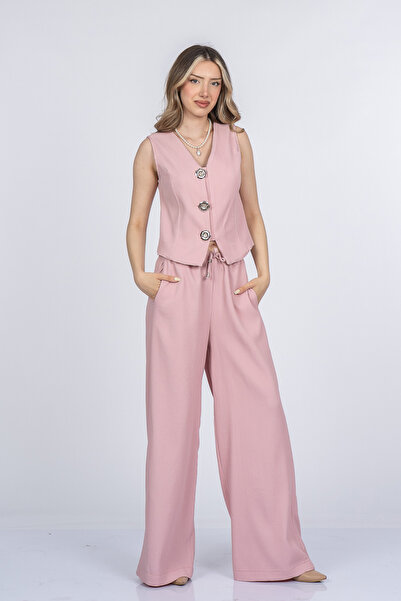 MissVina Aura Corduroy Vest Pants Women's Set 1303