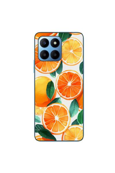 OEM Калъф, съвместим с Honor X8 5G, силиконов гел TPU, модел Портокали