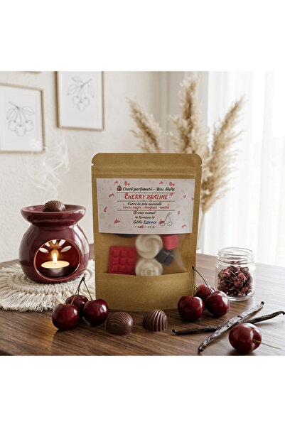GeRa Essence Ceara parfumata/ Wax melts din soia, Cherry Praline - Cirese neg...