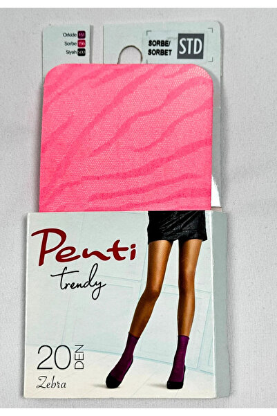 Penti "Zebra" Socks 20 DEN – Hot Pink, Over the Ankle
