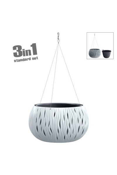 MARHOME Κασπω Κρεμαστο (3 Σε 1) Λευκο Sandy Bowl Ws Φ37x21.8cm 1/2Κιβ 09-Dsk3...