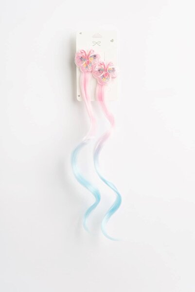 Banamio Colorful Double Hair Clip Set with Butterfly Embroidery