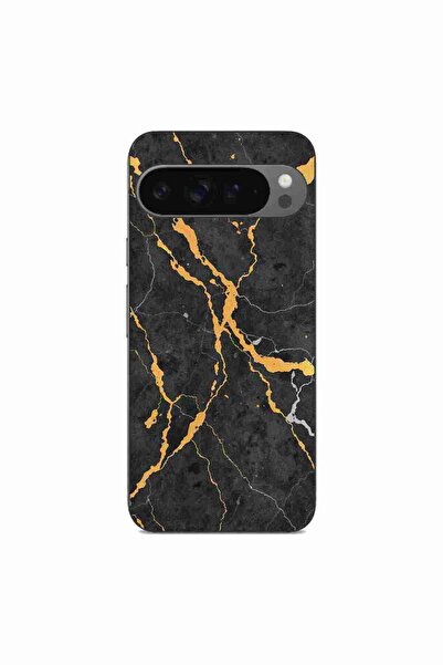 OEM Husa compatibila cu Google Pixel 9 Pro XL Silicon Gel Tpu Model Noir Gold...