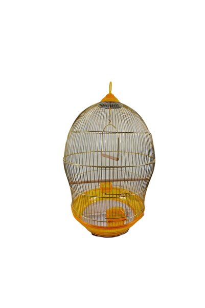 Seven Bird Golden Bird Cage with Perches and Swing 57*53*40.5 cm