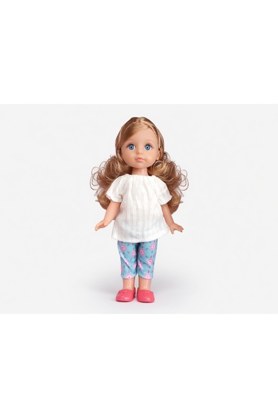 PinkBlue Fashion Doll 30 cm with Big and Expressive Blue Eyes, Long Wavy Hair...