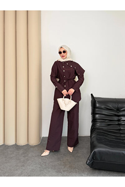 Mihran Butik Melina Model Coupra Fabric Detailed Women's Dress Set