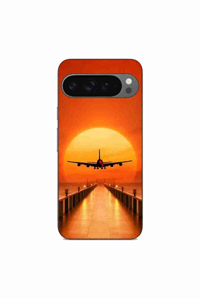 OEM Husa compatibila cu Google Pixel 9 Pro XL Silicon Gel Tpu Model Airplane ...