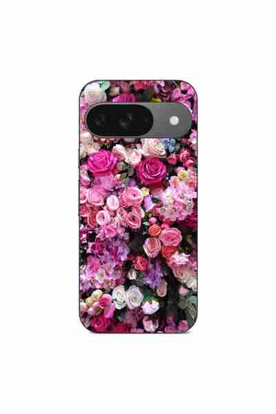 OEM Husa compatibila cu Google Pixel 9 Pro Silicon Gel Tpu Model Trandafiri Roz
