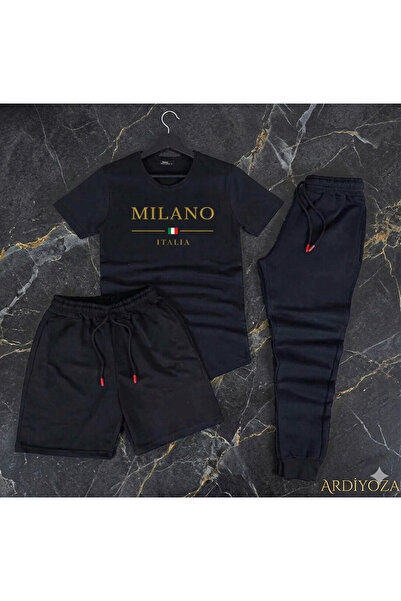 SILATU Printed Stylish 3-Piece Set (Shorts-Sweatshirt-T-Shirt)