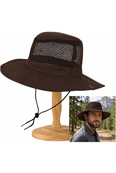 Neler Geldi Neler Mesh Summer Trilby Hat Trilby Hat Unisex Snap Button Hiking...