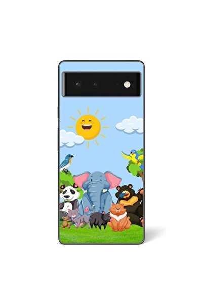 OEM Husa compatibila cu Google Pixel 6 Silicon Gel Tpu Model Prietenii Junglei