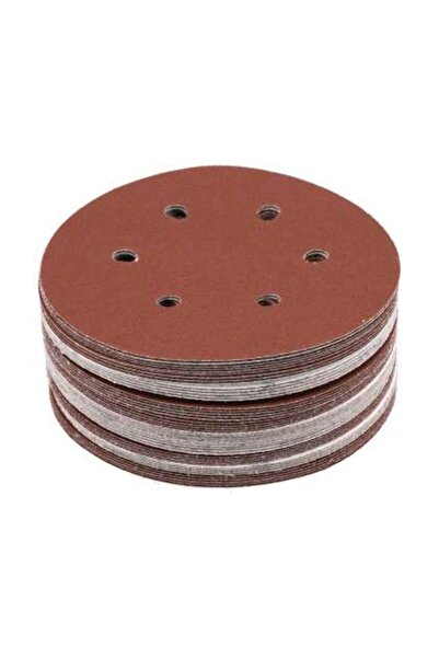 yato Set 50 Discuri Abrazive Velcro, 150Mm, 6 Găuri, P120