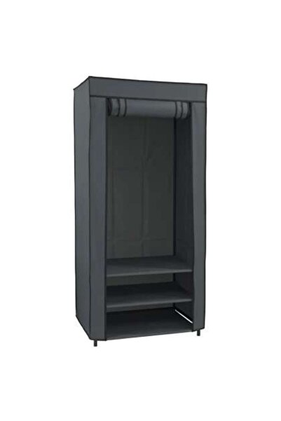 Romprofix Υφασμάτινη Ντουλάπα με Ρολό Πόρτας - 70x45x160εκ. / Γκρι