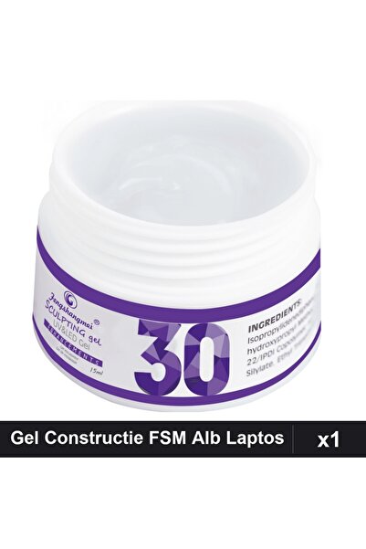 FSM Gel Constructie UV LED 50g, Nr.30 Alb Laptos Intens, Sculpting