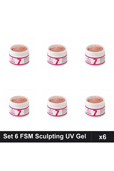 FSM Set 6 Gel de Constructie UV LED 15g, Builder Gel Profesional Manichiura