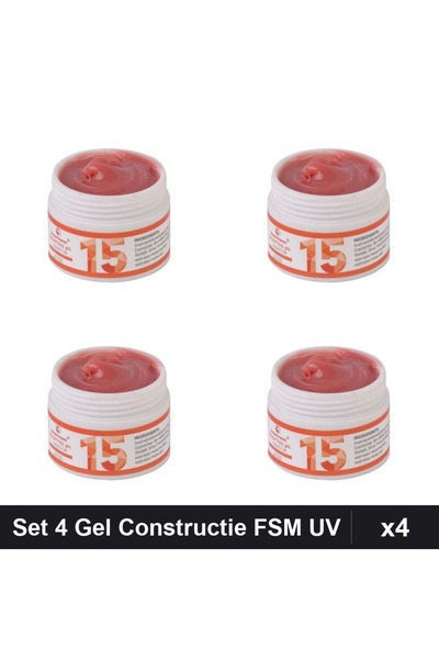 FSM Set 4 Gel Constructie UV LED 15g, Builder Gel Manichiura Profesionala