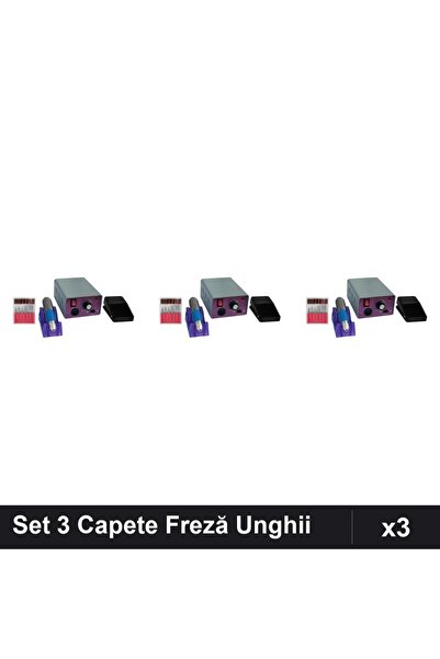 NAİLS Set 3 Capete Freză Unghii Electrice Profesionale Manichiură