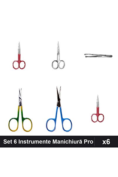 One Group Set 6 Instrumente Manichiura Profesionale, Forfecute Unghii și Cuti...