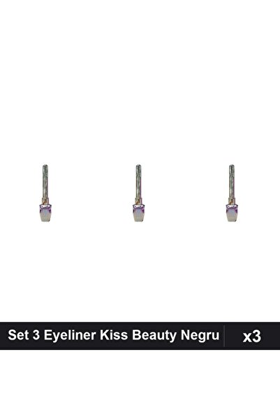 Kiss Beauty Set 3 Tuș Ochi Eyeliner Big Eye Negru, Manichiură Profesională