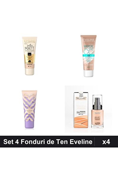 Eveline Set 4 Fonduri de Ten Eveline, Nuante Ivory Beige Vanilla, Fond Teint ...
