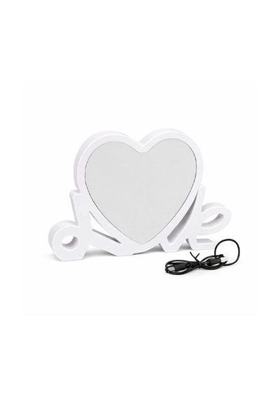sanalbayim Işıklı Love Kalp Fotoğraf Çerçeveleri