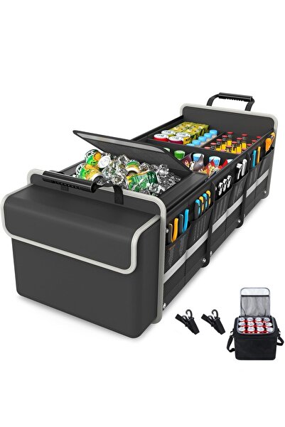 COOLHAWK 90L Car Trunk Organizer - 4 in 1 Waterproof Portable Car Storage Org...