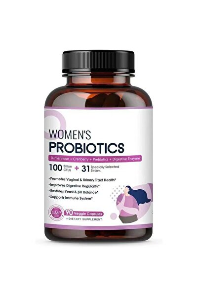 Probiotic Live بروبيوتيك للنساء، 90 كبسولة نباتية، 100 مليار وحدة تشكيل بكتير...