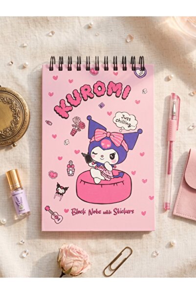 GiFi Kuromi & My Melody Lisanslı Stickerlı Bloknot Not Defteri
