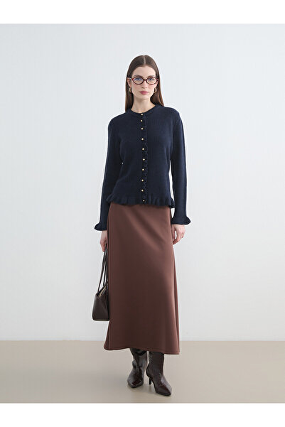 LC Waikiki Nevavm Flared Skirt with Elastic Waist and Difference in Color