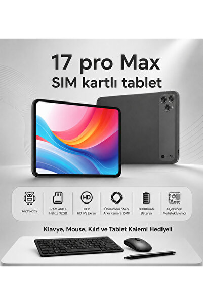 asfteknoloji 17 ProMax Sim Kartlı Kayıtlı Oyun ve Günlük Kullanıma Uygun Full...