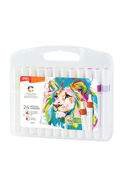 Deli Set de markere acrilice 24 de culori Color Emotion