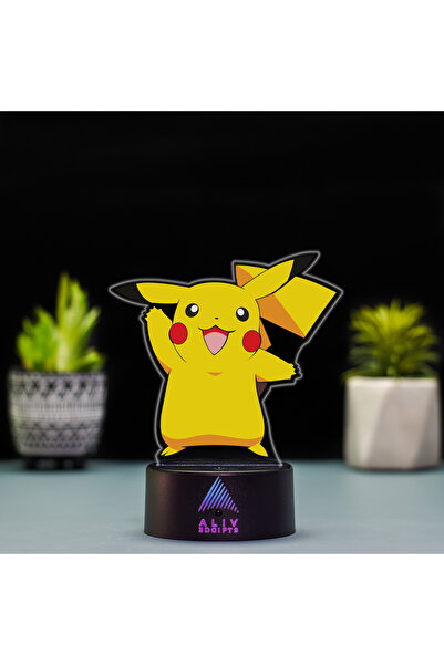 ALIV Lampă LED Pikachu, 16 culori, Telecomandă, Control tactil