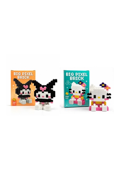 NETAVANTAJ Kuromi Hello Kitty Tasarımlı Büyük Parçalı Blok Oyuncak Seti Big P...