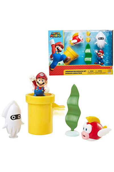scntoys Super Mario Nintendo Underwater Diorama Set 6.5 cm 10161 Supermario F...
