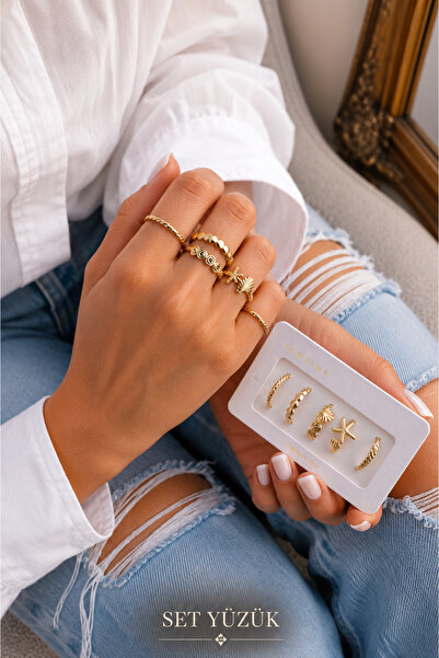 Jack Ferrero Gold Color Ring Set