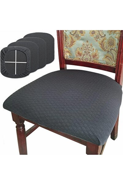 Other BUYUE Huse pentru scaune de sufragerie, set de 4, din țesătură jacard d...