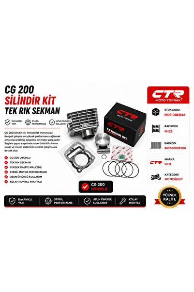 CTR CG 200 65.5 MM Tek RIK Sekman 79.4 MM Boy Silindir Kit