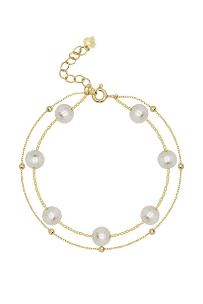 Lisa&Co. Silver Bracelet Pearls&Drops Rhodium plated silver / Shellpearls / W...