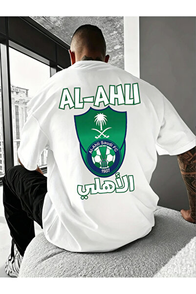 SAUDI Men and Women's 100% Cotton T-Shirt - Oversized Crew Neck Short Sleeve ...