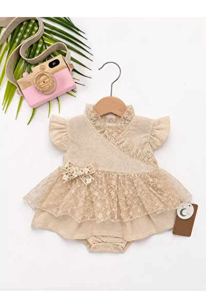 Generic Brand 3/12 Month Lace Detailed Organic Fabric Baby Dress