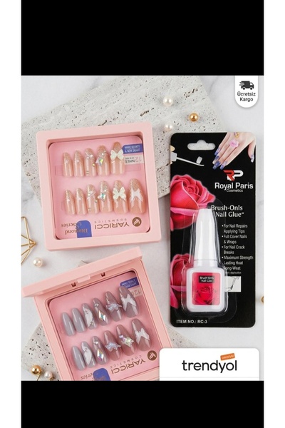 parisa Yaricci Diamond Series Lüks Desenli Takma Tırnak Ve Güçlü Fırçalı Tırn...