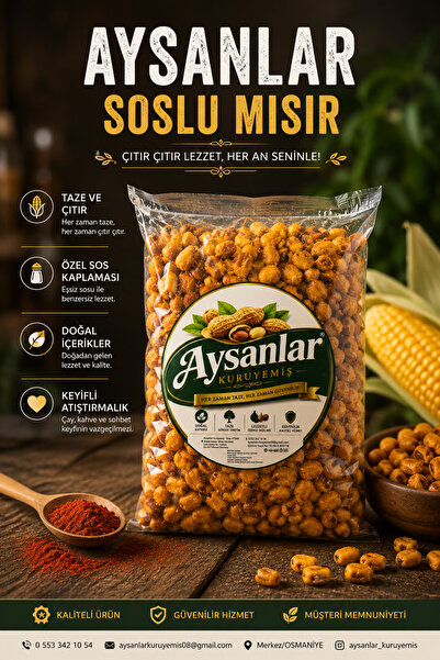 AYSANLAR KURUYEMİŞ KAVRULMUŞ YER FISTIĞI Özel Soslu Mısır 300 gram